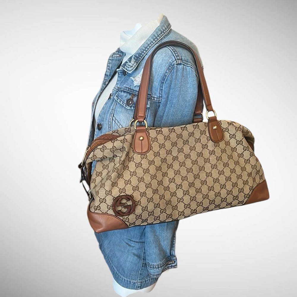 Gucci Brown and Tan Tote Bag